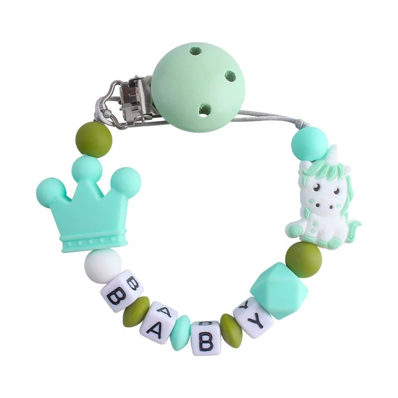 Personalized Name Handmade Silicone Baby Beech Dummy Pacifier