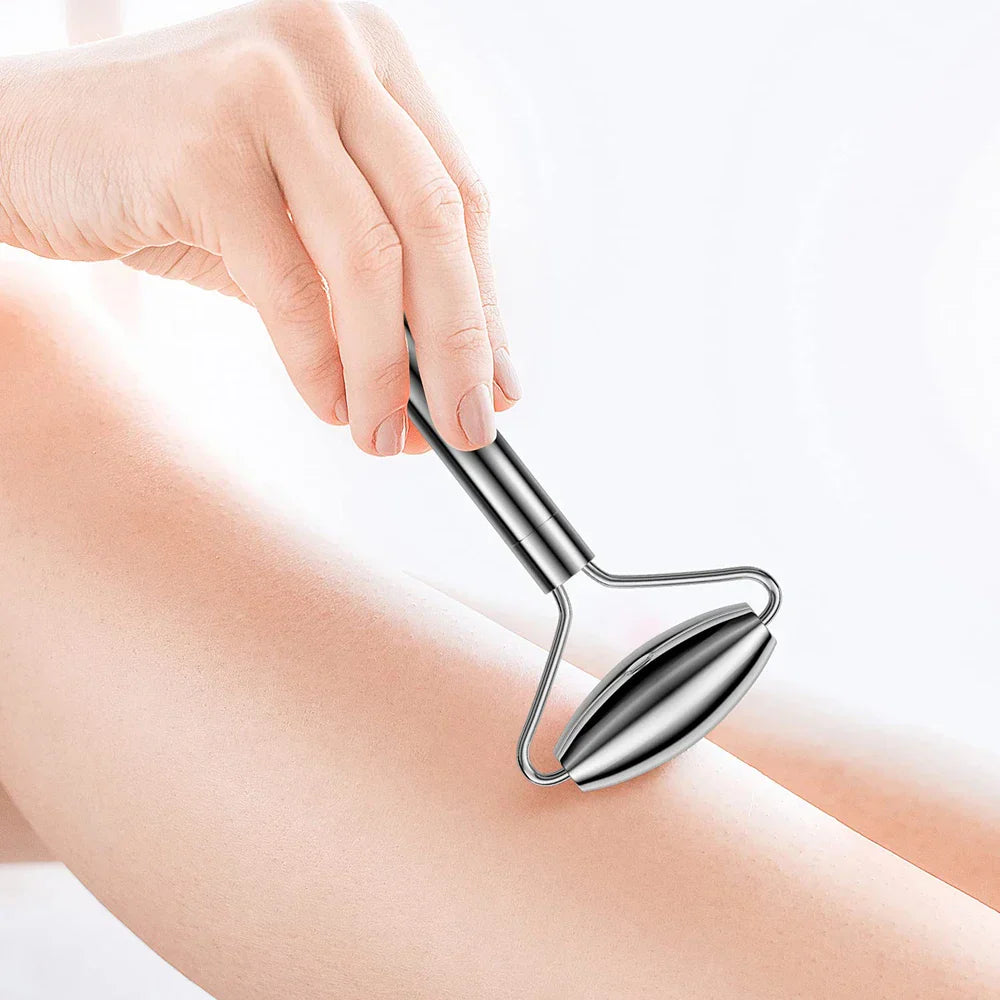 Face Roller and Gua Sha Set - Stainless