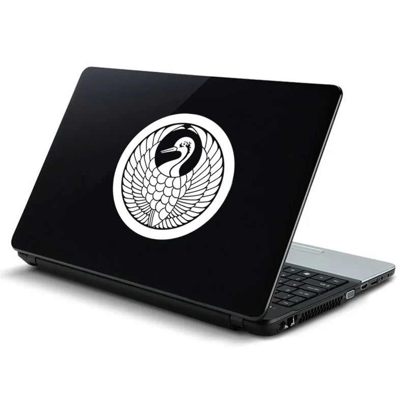 Japan Samurai Emblem Vinyl Laptop Sticker for Macbook