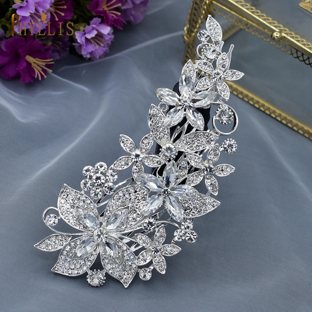 A409 Luxury Wedding Comb Rhinestone Headwear Bride Hair