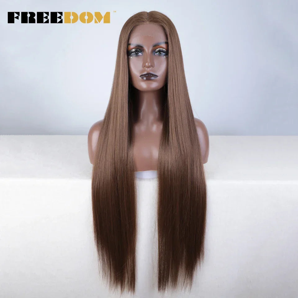FREEDOM Synthetic Lace Front Wigs For Women Super