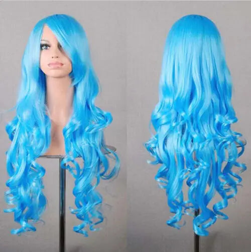 Lady 80cm Long Curly Wigs Fashion Cosplay Costume