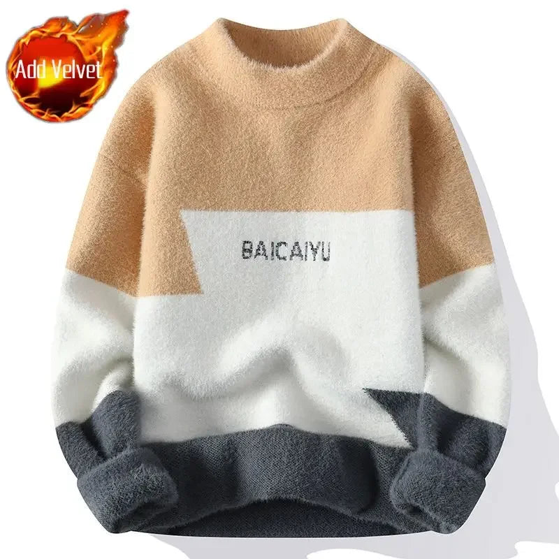 Men's Clothing No Hoodie Knit Sweater Male Pullovers