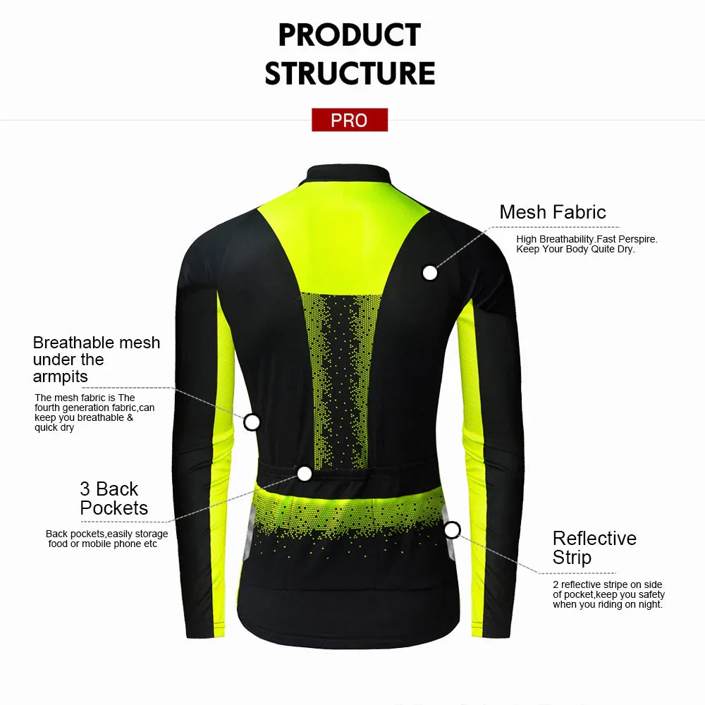 Phtxolue Breathable Long Sleeve Cycling Set Mountain Bike