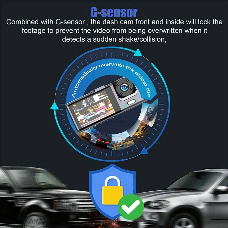 Dash Cam W IR Night Vision Loop Recording