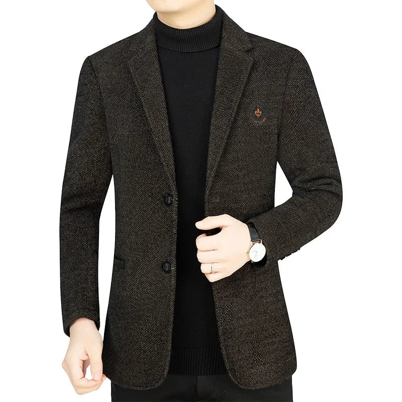 New Men Autumn Winter Cashmere Blazers Suits Jackets