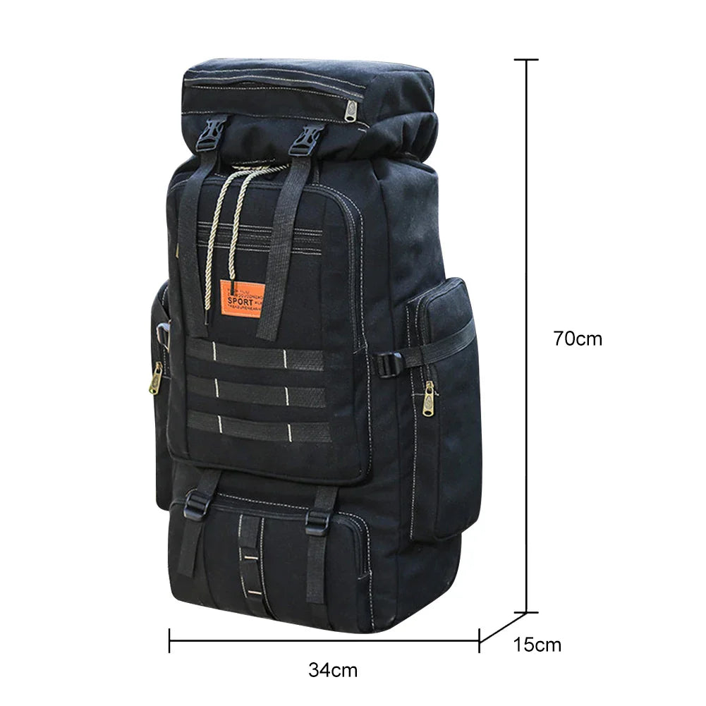80L Waterproof Tactical Backpack for Outdoor Travel