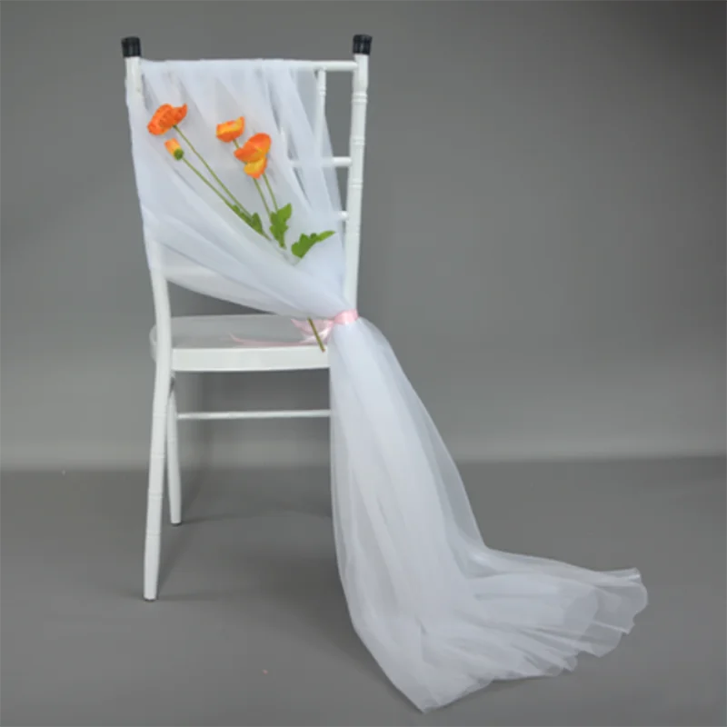 50pcs Soft Yarn Chair Sashes Chair Bows Wedding