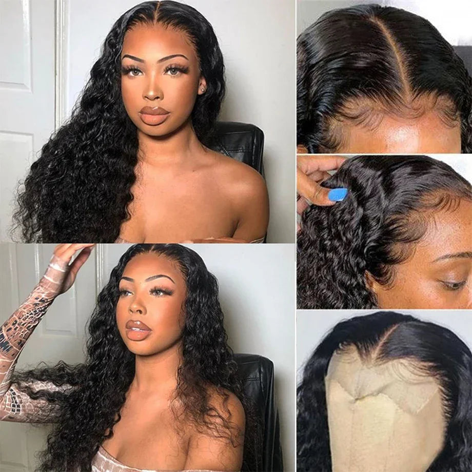 Deep Wave 13x4 Lace Front Human Hair Wigs