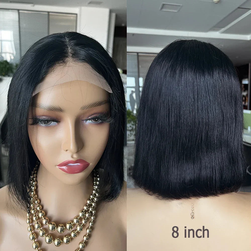 8-20 inch Straight Lace Front Wig Human Hair