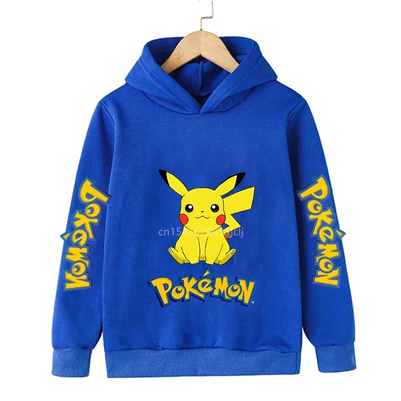 Pokemon Children Costume Spring Boy Hoodie Kids Clothes