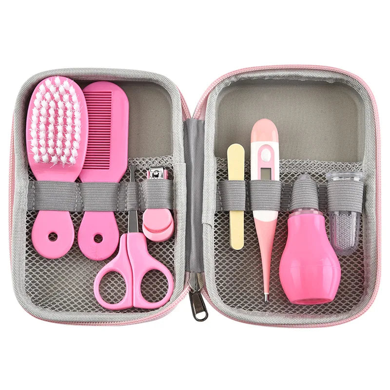 13pcs Newborn Baby Care Set - Multifunctional Nail Clippers, Comb, Nose Inhaler & EVA Package
