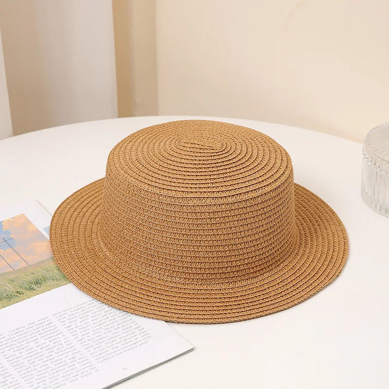 Summer Fashion Versatile Men's Women's Straw Hat Flat