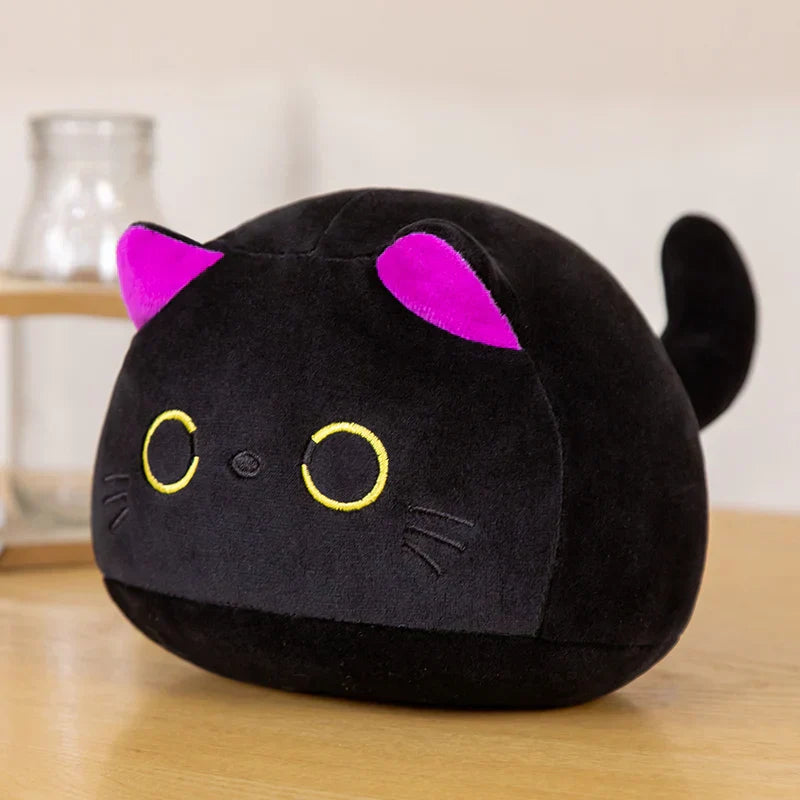 9/15/25CM Kawaii Small Cuddly Black Cat Plush Doll