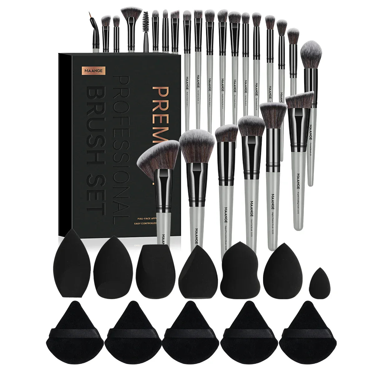 MAANGE Full Makeup Tools Kit 25pcs Foundation Concealer