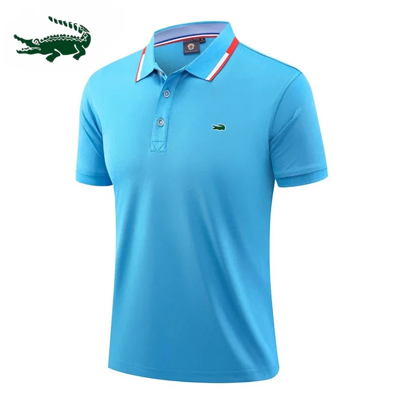 2024 high-quality men's ice silk breathable Polo shirt