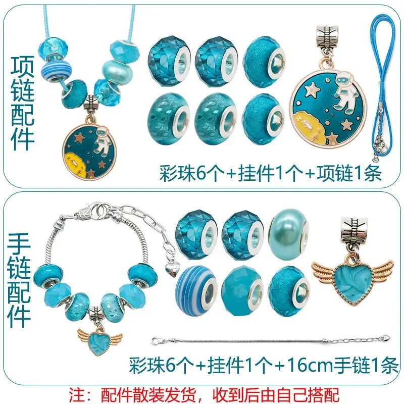 DIY Charms Bracelet Making Set Spacer Beads Pendant