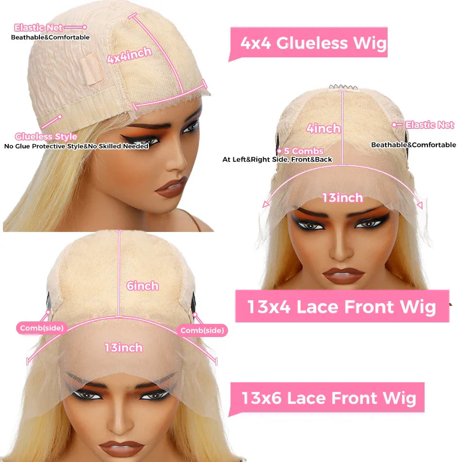 HD Transparent 613 Blonde Straight 13x6 Lace Frontal
