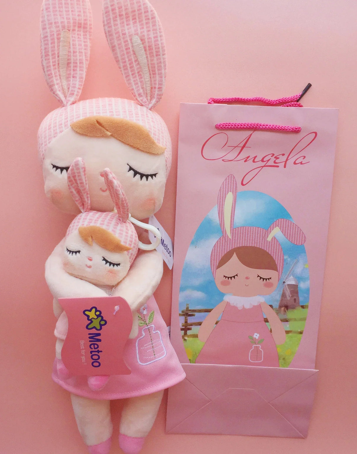 Metoo Doll Stuffed Toys Kawaii Mother and Kid