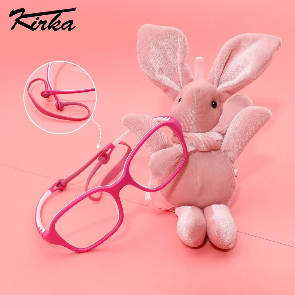 Kirka Flexible Myopia Optical Children Glasses Frame Solid