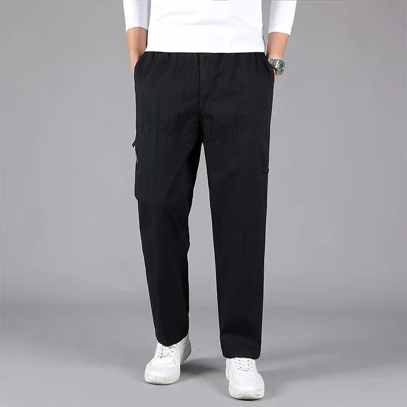 Middle Aged Men's Loose and Comfortable Pure Cotton,