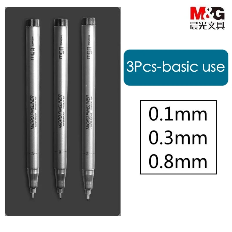 M&G PigmentLiner Needle tip pen Stabilo 0.2/0.3 sketch