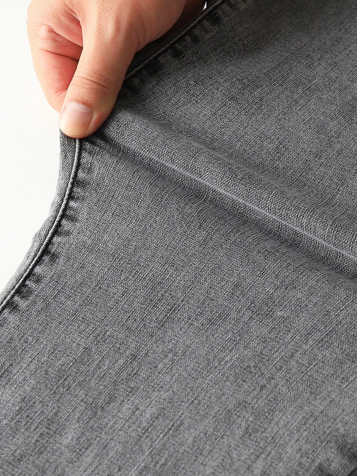 Plus Size Gray Jeans for Women Stretchy High