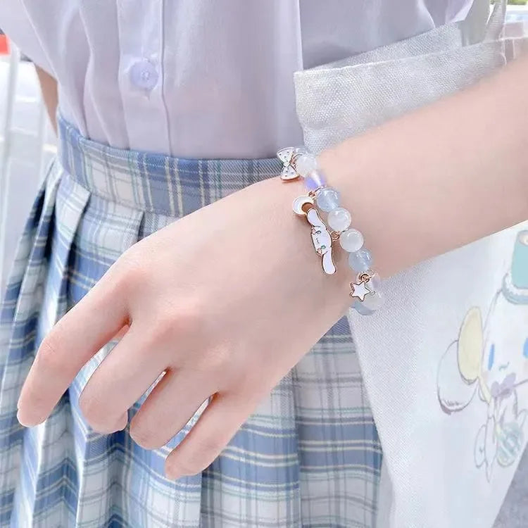 Sanrio Anime Summer Clear Jade Osmanthus Dog Bracelet