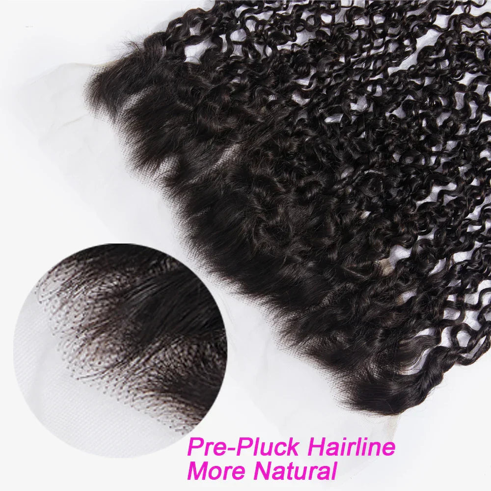 Brazilian 3B 3C Spirals Curly Bundles With Frontal