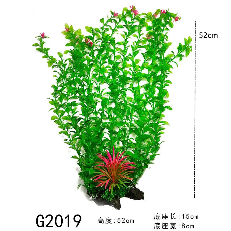 24-52cm Large Aquarium Plants Plastic Grass Fish Tank