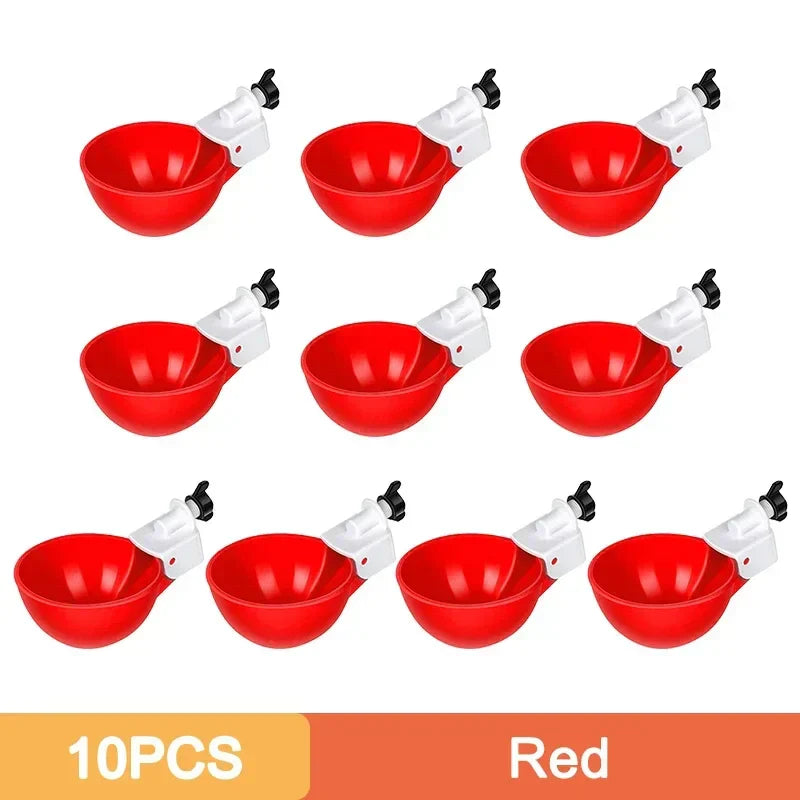 5/10PCS Automatic Chicken Water Feeder Drinking Cups Poultry