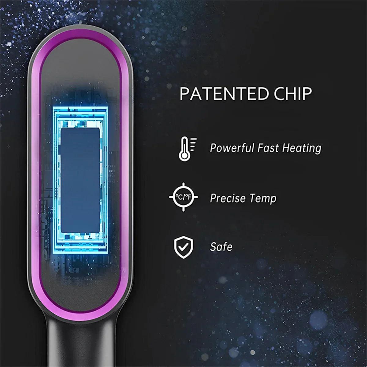 5-speed Straight Hair Comb Thermostatic Electric Straightening Brush