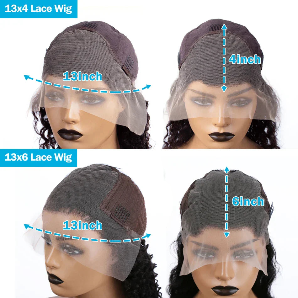 Cosdelu 13x4 Deep Curly Lace Frontal Wig 99J