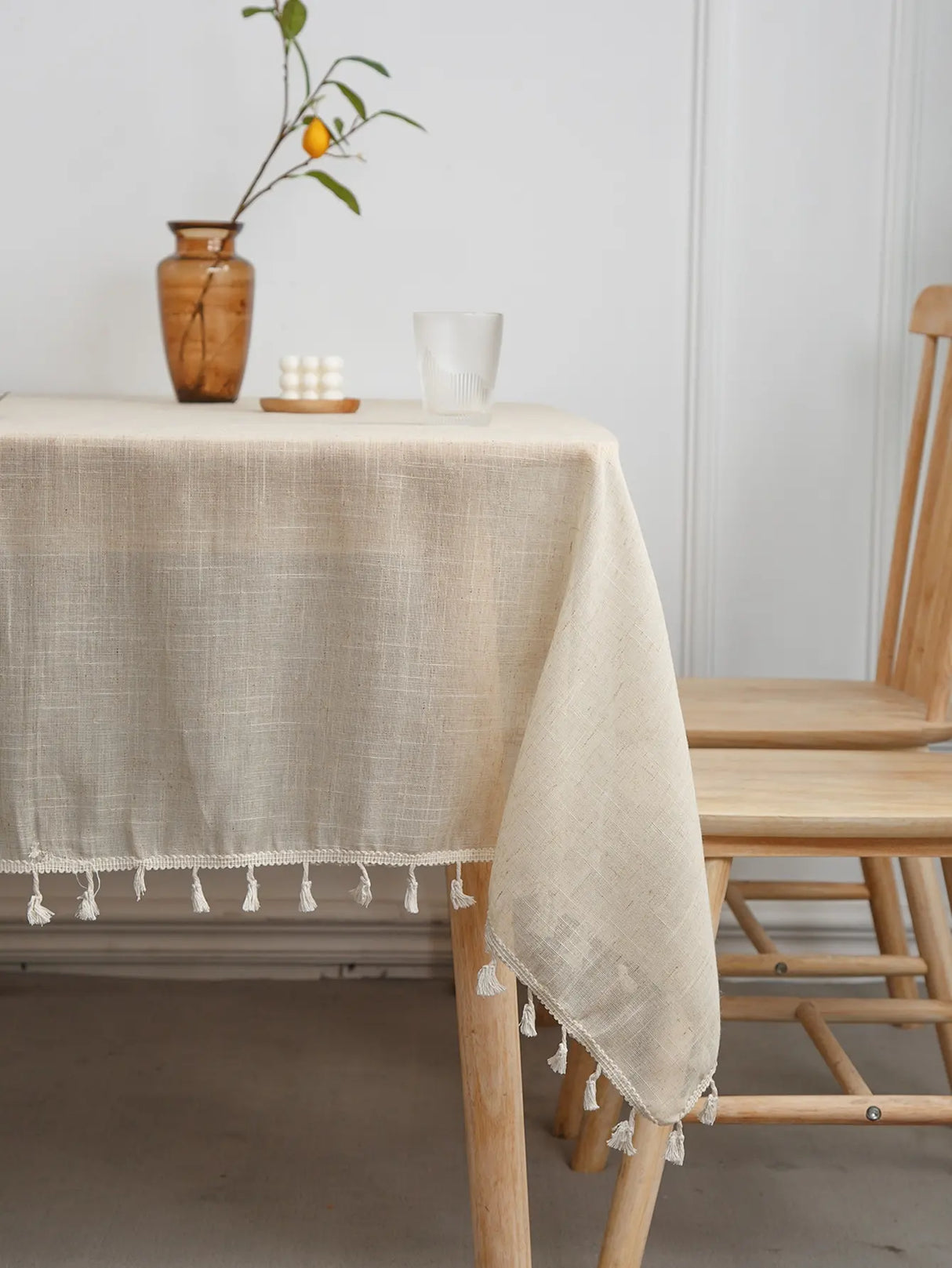 Linen Table Cloth for Rectangle Tables, Washable French