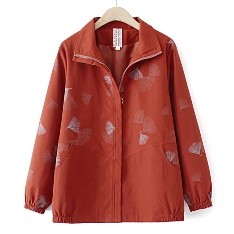 7xl Plus Size Jacket Women Clothing Casual Print