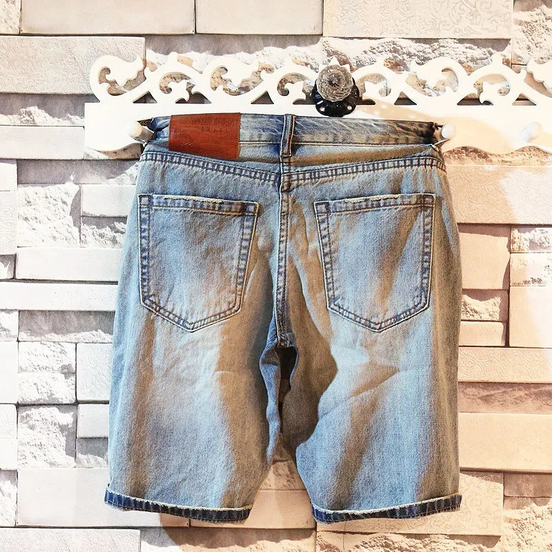 Summer Casual Punk Style Luxury Ripped Washed Jeans