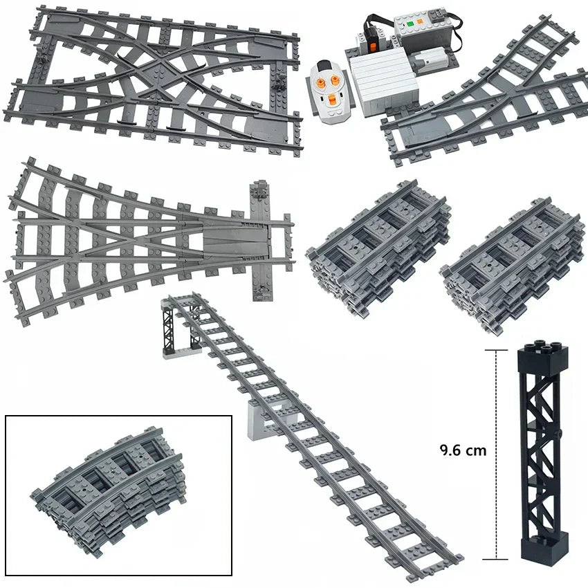 City Track Trains Uphill Flexible Soft Tracks Building