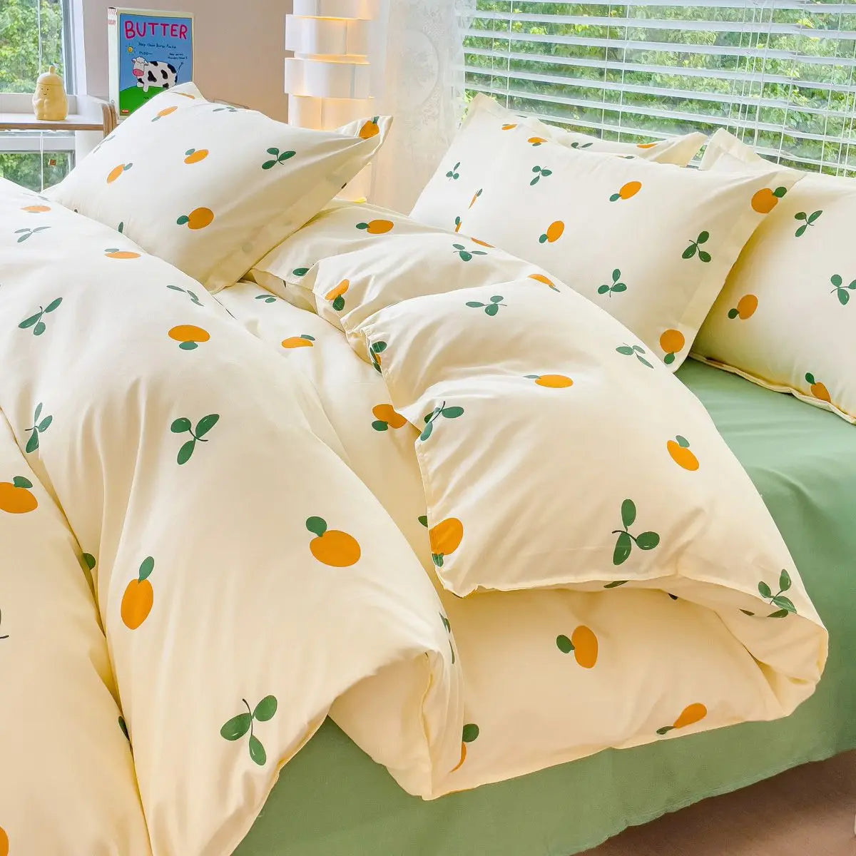 Ins Simple Style Duvet Cover Set with Pillowcases