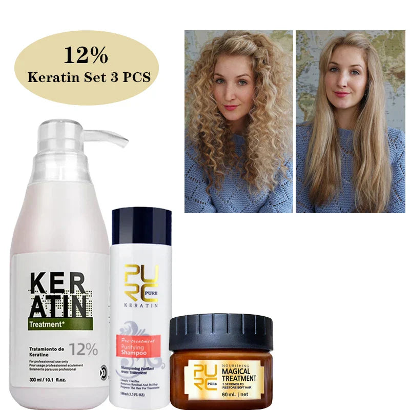 PURC Professional Keratin Hair Treatment Set Brazilian Hair
