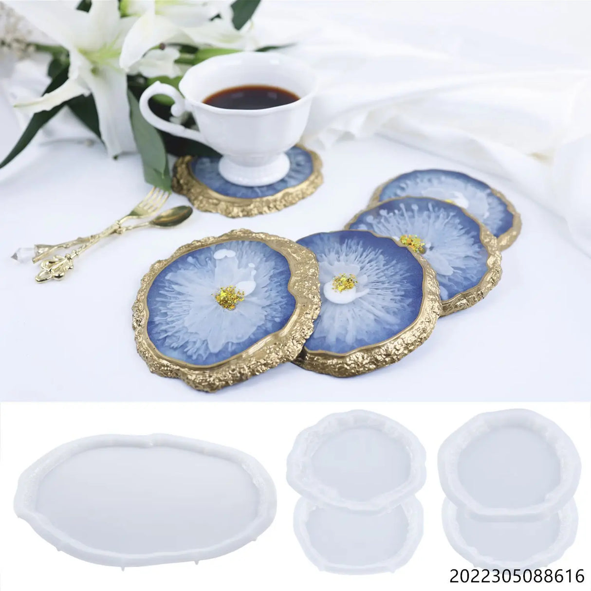 DIY Crystal Epoxy Resin Mold Irregular Oval Tray