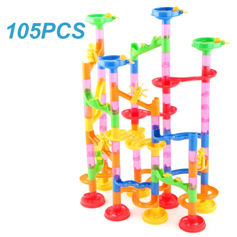 Marble Run Race Track Building Blocks Kids 3D