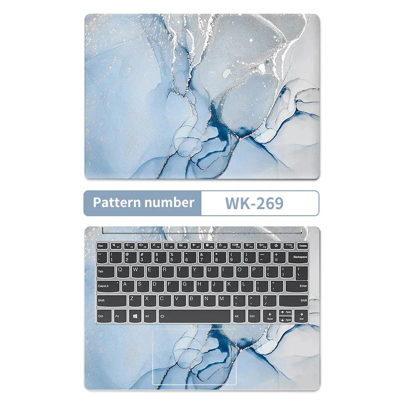 DIY Marble Cover Laptop Skins Vinyl Stickers 13"14"15.6"17.3"PVC