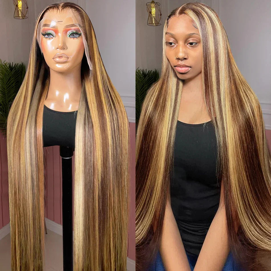 Hairinside 250% Straight Highlight Wigs Human Hair 13x6
