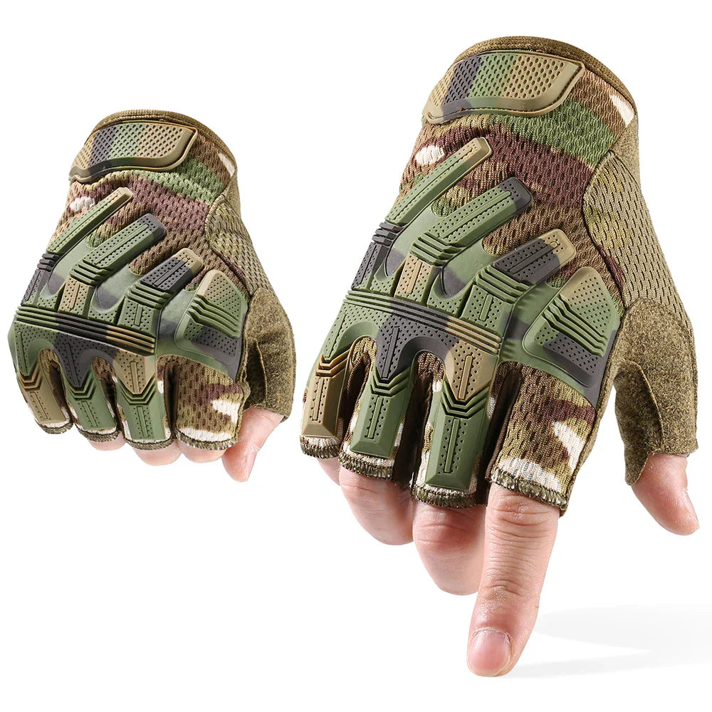 Tactical Fingerless Gloves SWEAT Army Military Airsoft Combat