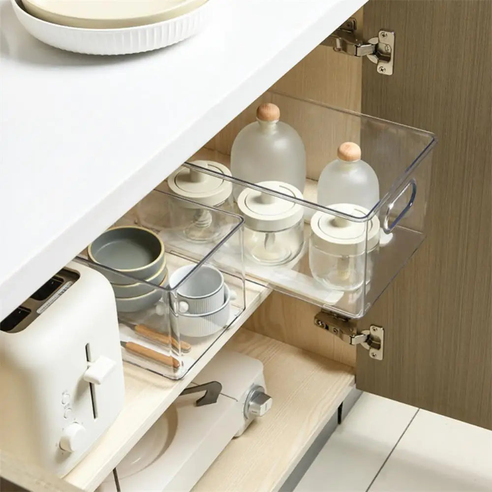 Set HIPS Basket Pull Rail Storage Rack Pullout