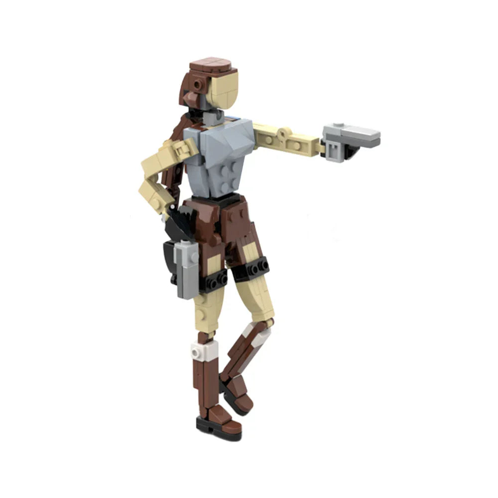 MOC Tombed Raidered-Lara Croft Brickheadzs Game Character Building