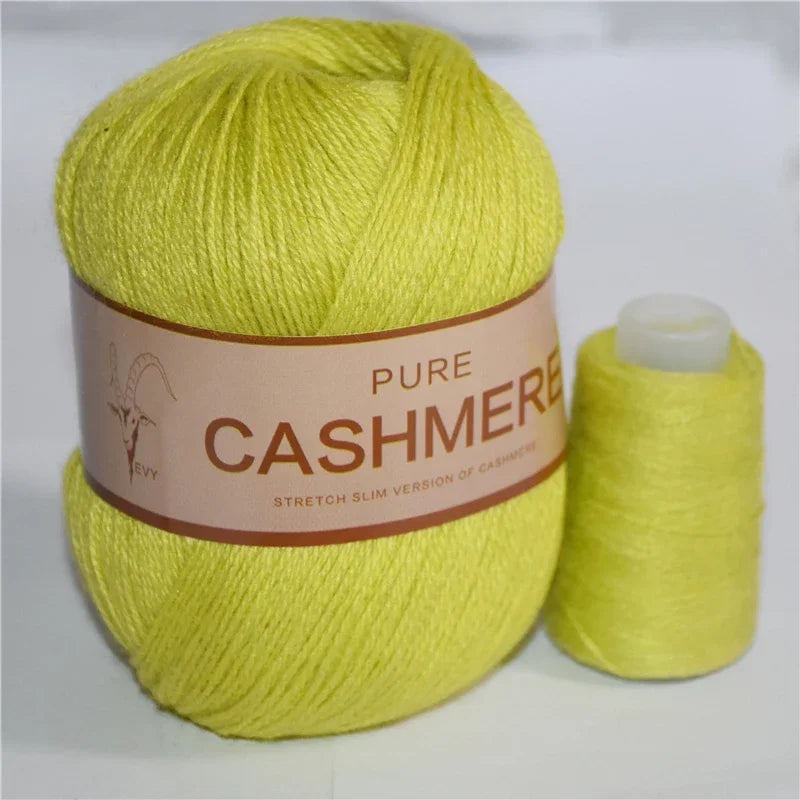 Pure Natural Mongolian Cashmere Yarn Crochet Lana para