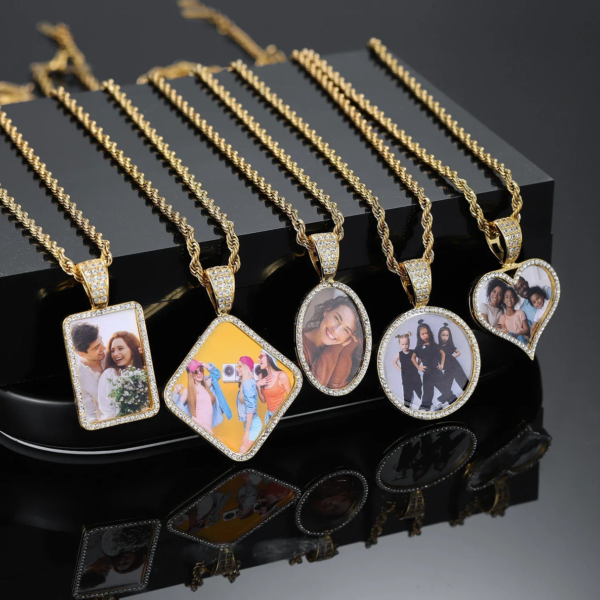 Custom Photo Pendant Necklace Personalized Hip Hop Jewelry