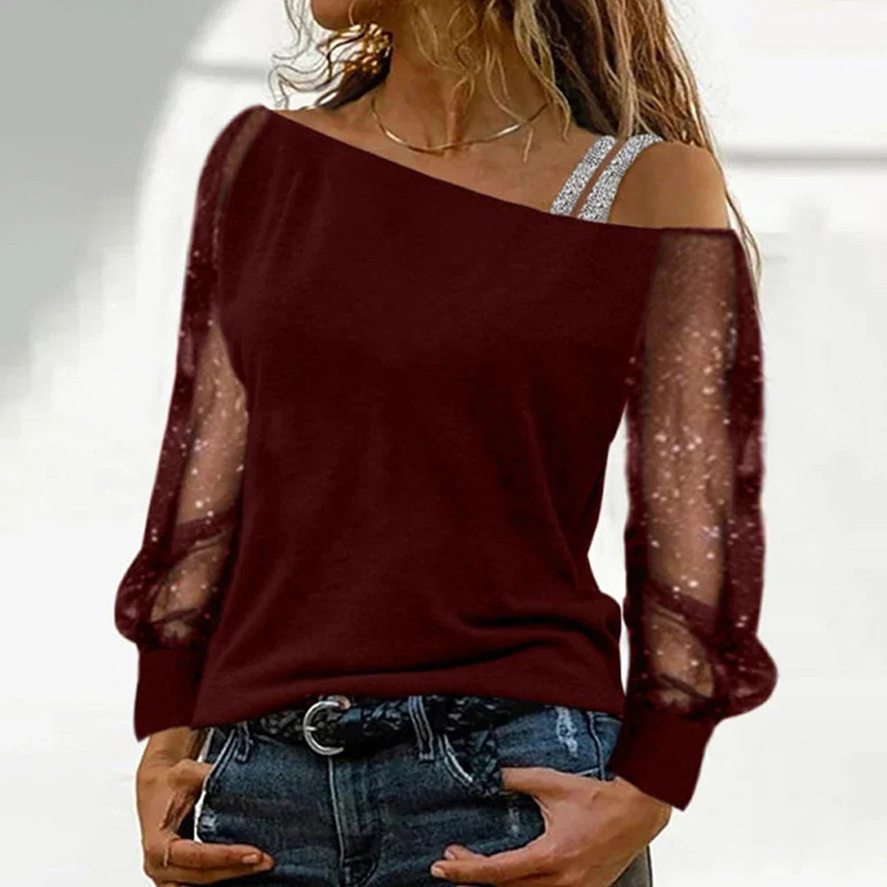 Plus Size Oversized Women Autumn Sexy Lace Mesh