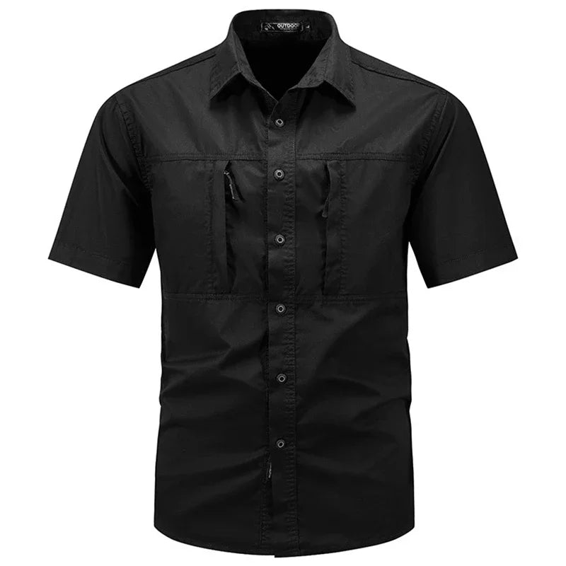 Men's Tactical Short-sleeved Shirt Summer New Outdoor Multi-pocket